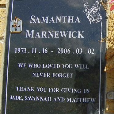 MARNEWICK Samantha 1973-2006