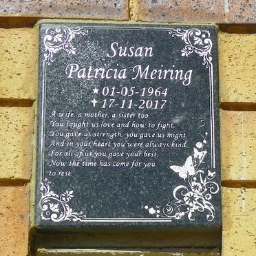 MEIRING Susan Patricia 1964-2017
