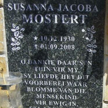 MOSTERT Susanna Jacoba 1930-2008
