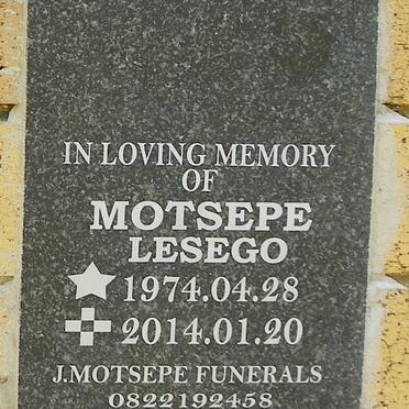 MOTSEPE Lesego 1974-2014