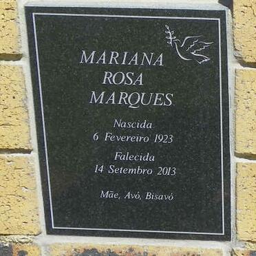 MARQUES Mariana Rosa 1923-2013