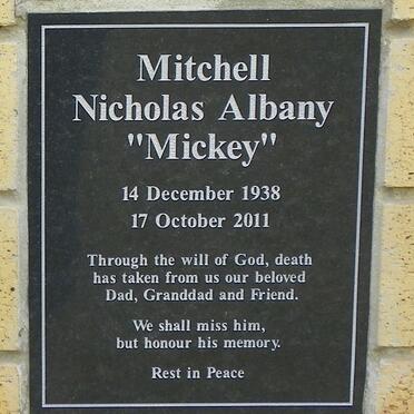 MITCHELL Nicholas Albany 1938-2011
