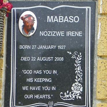 MABASO Nozizwe Irene 1927-2008