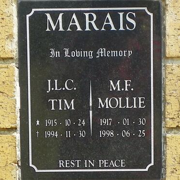 MARAIS J.L.C. 1915-1994 &amp; M.F. 1917-1998