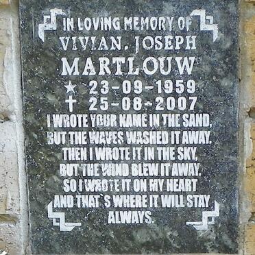 MARTLOUW Vivian Joseph 1959-2007