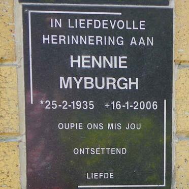 MYBURGH Hennie 1935-2006