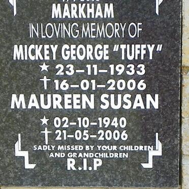 MARKHAM Mickey George 1933-2006 &amp; Maureen Susan 1940-2006