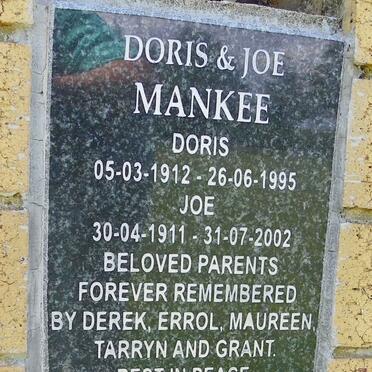 MANKEE Joe 1911-2002 &amp; Doris 1912-1995
