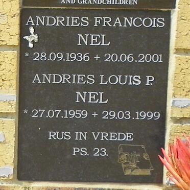 NEL Andries Francois 1936-2001 :: NEL Andries Louis P. 1959-1999