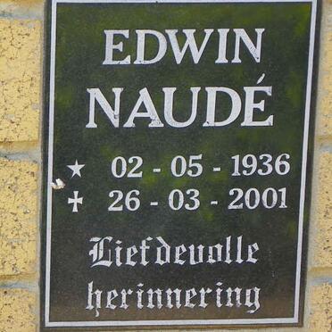 NAUDÉ Edwin 1936-2001