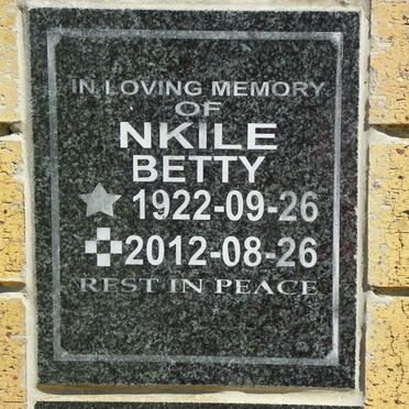 NKILE Betty 1922-2012