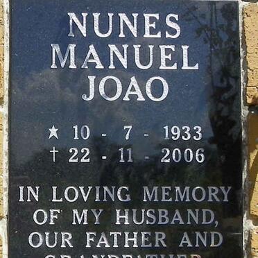 NUNES Manuel Joao 1933-2006