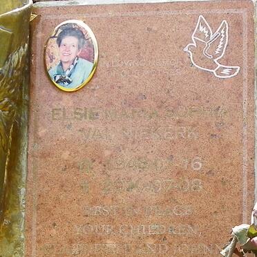 NIEKERK Elsie Maria Sophia, van 1948-2010