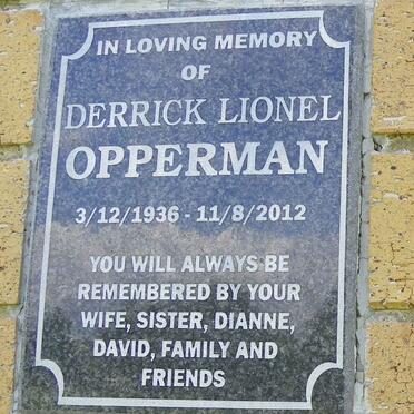OPPERMAN Derrick Lionel 1936-2012
