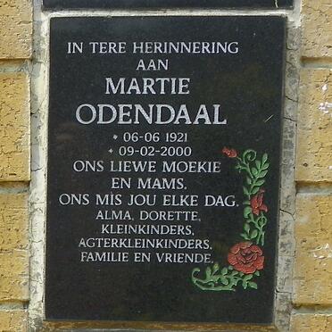 ODENDAAL Martie 1921-2000