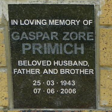PRIMICH Gaspar Zore 1943-2006