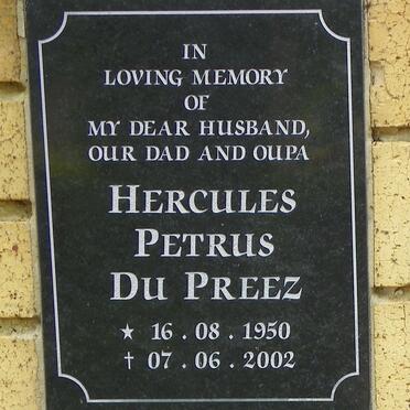 PREEZ Hercules Petrus, du 1950-2002