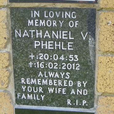 PHEHLE Nathaniel V. 1953-2012