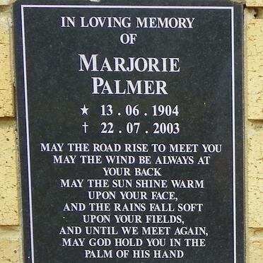 PALMER Marjorie 1904-2003