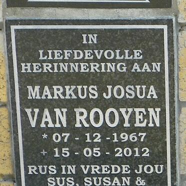 ROOYEN Markus Josua, van 1967-2012