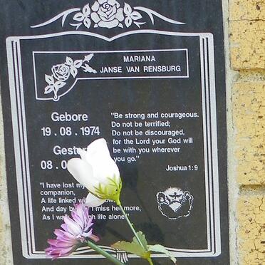 RENSBURG Mariana, Janse van 1974-