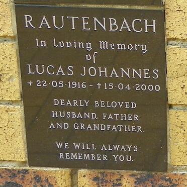 RAUTENBACH Lucas Johannes 1916-2000