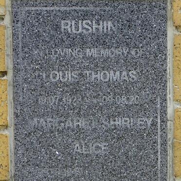 RUSHIN Louis Thomas 1923-200?