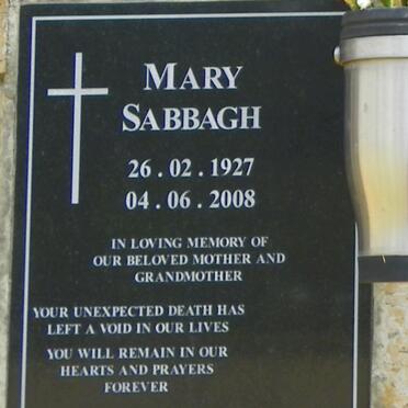 SABBAGH Mary 1927-2008