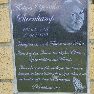 STEENKAMP Thelma Yvonne 1946-2012