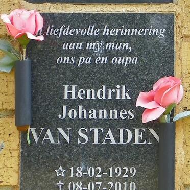 STADEN Hendrik Johannes, van 1929-2010