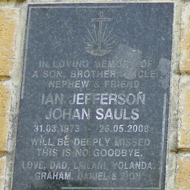 SAULS Ian Jefferson Johan 1973-2008