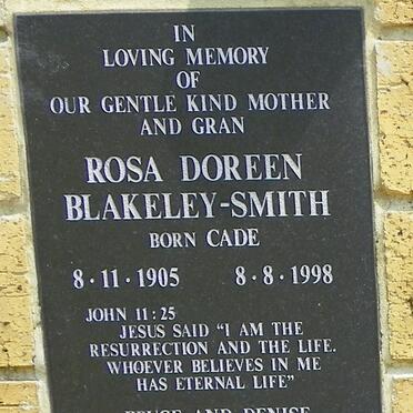SMITH Rosa Doreen, BLAKELEY nee CADE 1905-1998