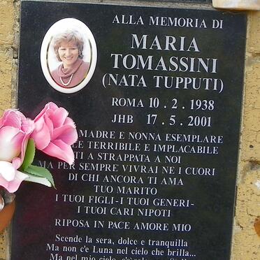 TOMASSINI Maria nee TUPPUTI 1938-2001