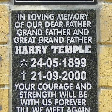 TEMPLE Harry 1899-2000