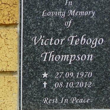 THOMPSON Victor Tebogo 1970-2012