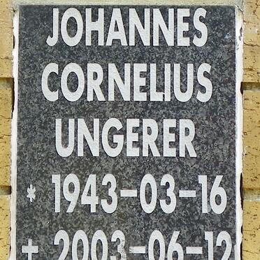 UNGERER Johannes Cornelius 1943-2003
