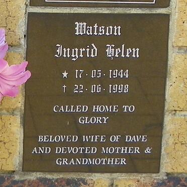 WATSON Ingrid Helen 1944-1998