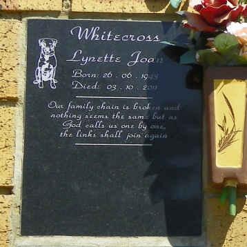 WHITECROSS Lynette Joan 1949-20??
