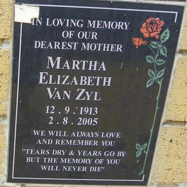 ZYL Martha Elizabeth, van 1913-2005