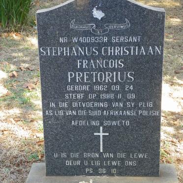 PRETORIUS Stephanus Christiaan Francois 1962-1988