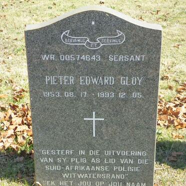 GLOY Pieter Edward 1953-1993