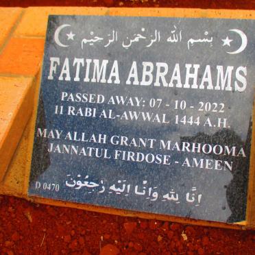 ABRAHAMS Fatima -2022
