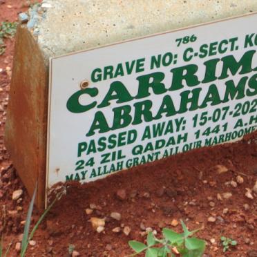 ABRAHAMS Carrima -2020