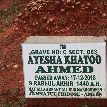 AHMED Ayesha Khatoo -2018