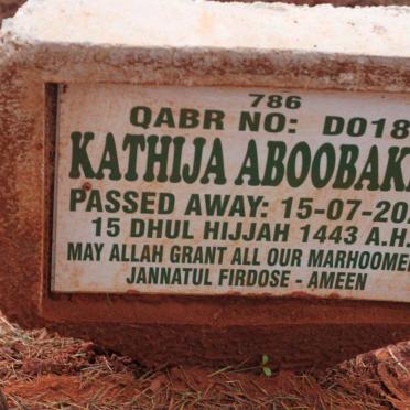 ABOOBAKER Kathija -2022