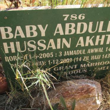 AKHTAR Baby Abdullah Hussain 2005-2009