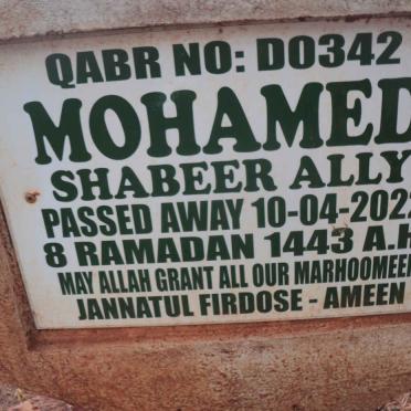 ALLY Mohamed Shabeer -2022