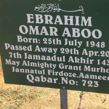 ABOO Ebrahim Omar 1948-2012