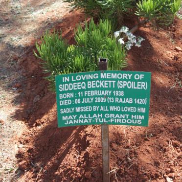 BECKETT Siddeeq 1938-2009