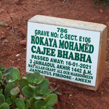 BHABHA Rokaya Mohamed Cajee -2021